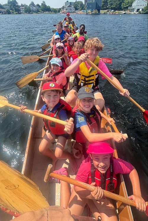 Dragon Boat with kids and coaches